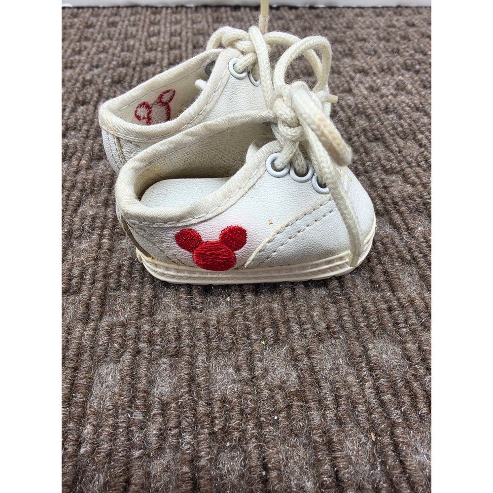 Vintage My Disney Girl White Sneakers Doll Shoes Mickey Mouse Red Icon 18 Inch